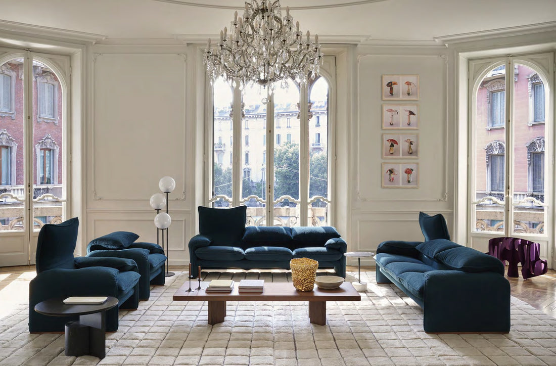 Canapé Maralunga 2 places de Vico Magistretti - Cassina-ambiance catalogue Cassina 2026-The Woods Gallery