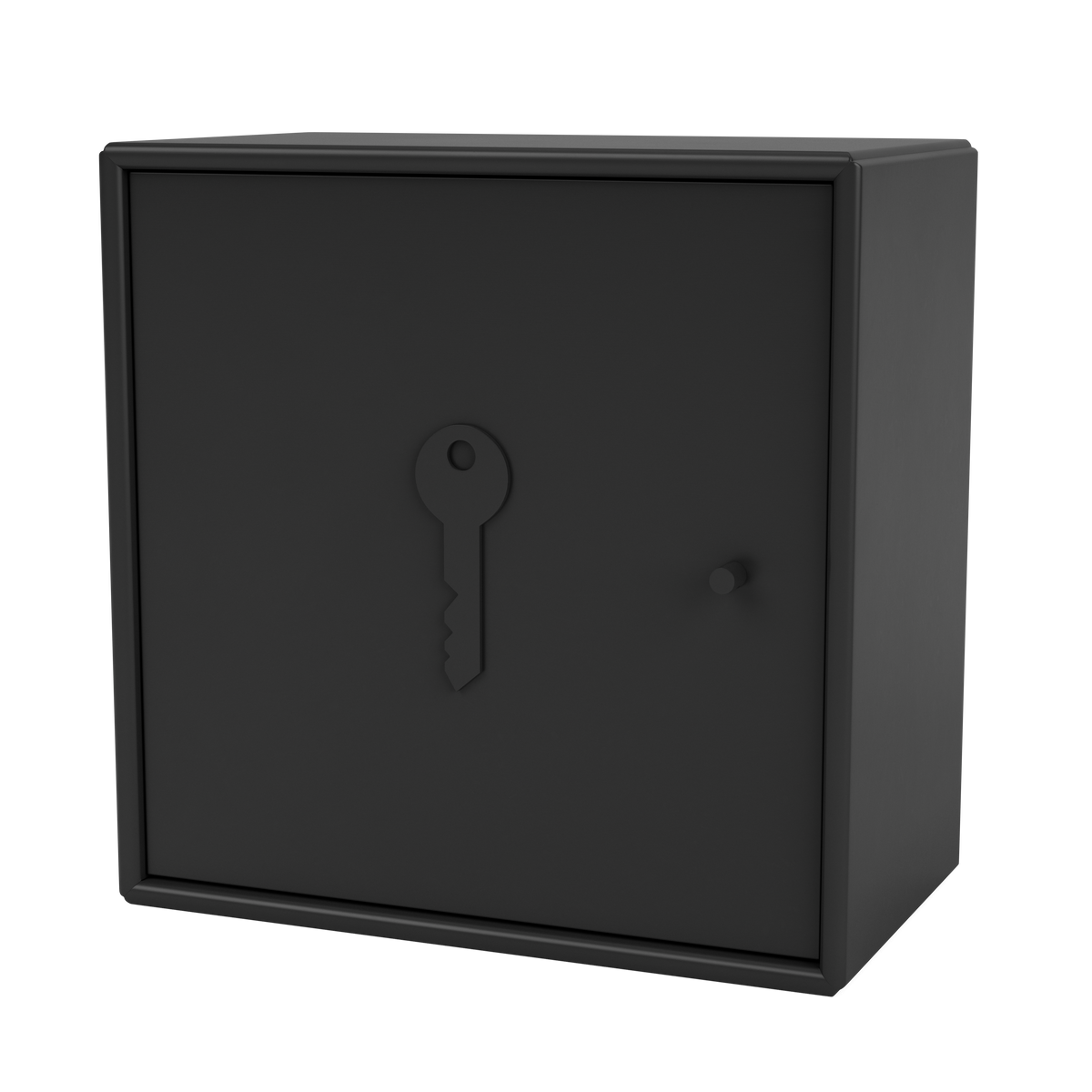 Armoire Unlock par Peter J. Lassen, laque 05 Black, suspendu au mur, packshot Montana