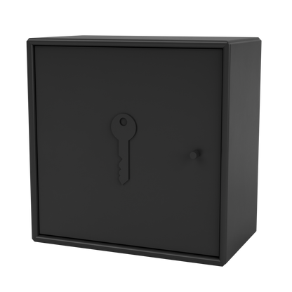 Armoire Unlock par Peter J. Lassen, laque 05 Black, suspendu au mur, packshot Montana