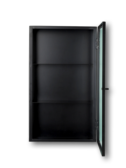 Armoire murale Haze verre à anches - Ferm Living-Noir-The Woods Gallery