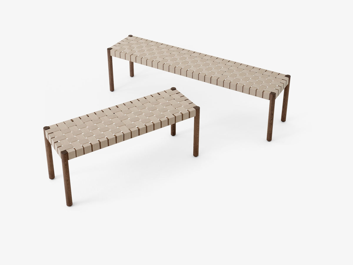 Banc Betty TK5 de Thau &amp; Kallio - &amp;Tradition-Chêne huilé fumé-Lin naturel-The Woods Gallery