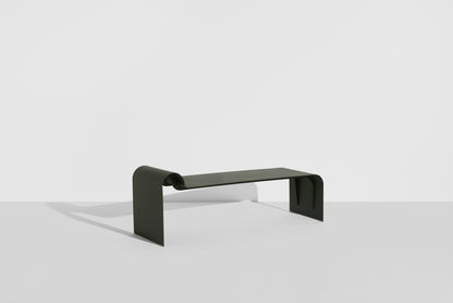 Banc Eclipse de Garnier &amp; Pingree - Petite Friture-structure seule Vert bouteille, vue trois quarts-The Woods Gallery