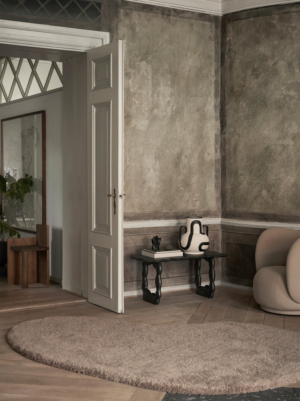 Banc noir Piece Dal L 100 cm - Ferm living-The Woods Gallery