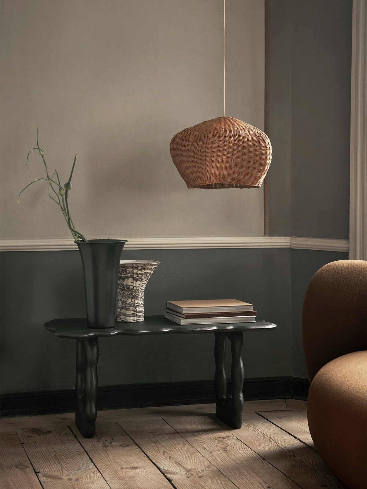 Banc noir Piece Dal L 100 cm - Ferm living-The Woods Gallery