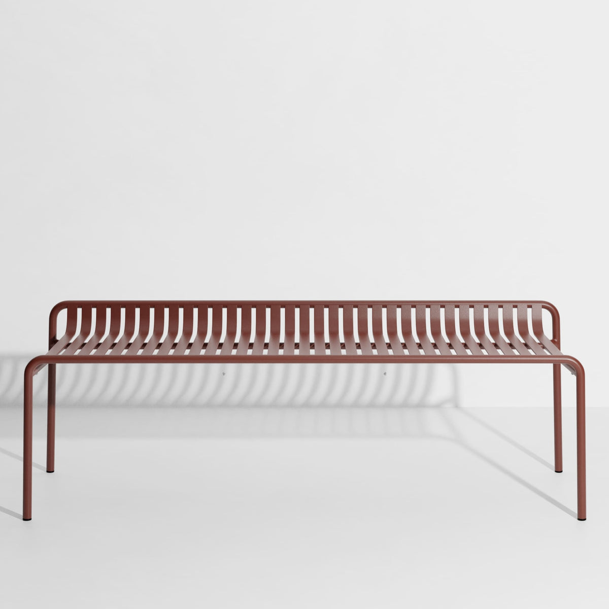 Banc sans dossier Week-End de Studio Brichet-Ziegler - Petite Friture-Rouge-Brun-The Woods Gallery