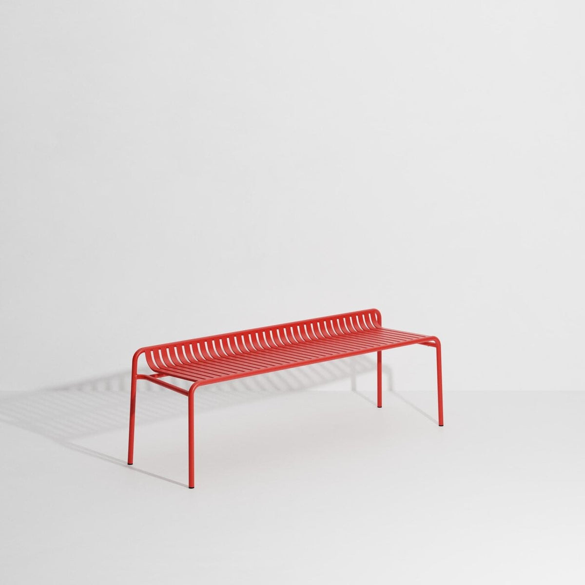 Banc sans dossier Week-End de Studio Brichet-Ziegler - Petite Friture-Rouge-The Woods Gallery