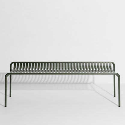 Banc sans dossier Week-End de Studio Brichet-Ziegler - Petite Friture-Vert bouteille-The Woods Gallery