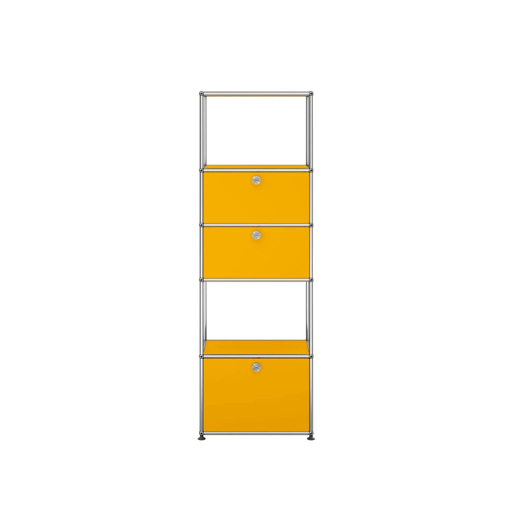 Bibliothèque 5 modules 3 portes USM M52 - Usm Haller-Jaune-The Woods Gallery