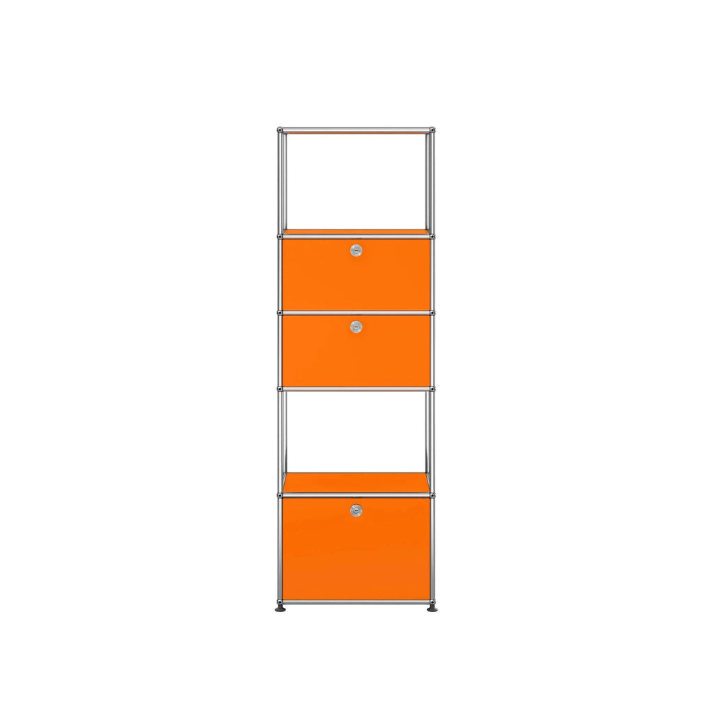 Bibliothèque 5 modules 3 portes USM M52 - Usm Haller-Orange-The Woods Gallery