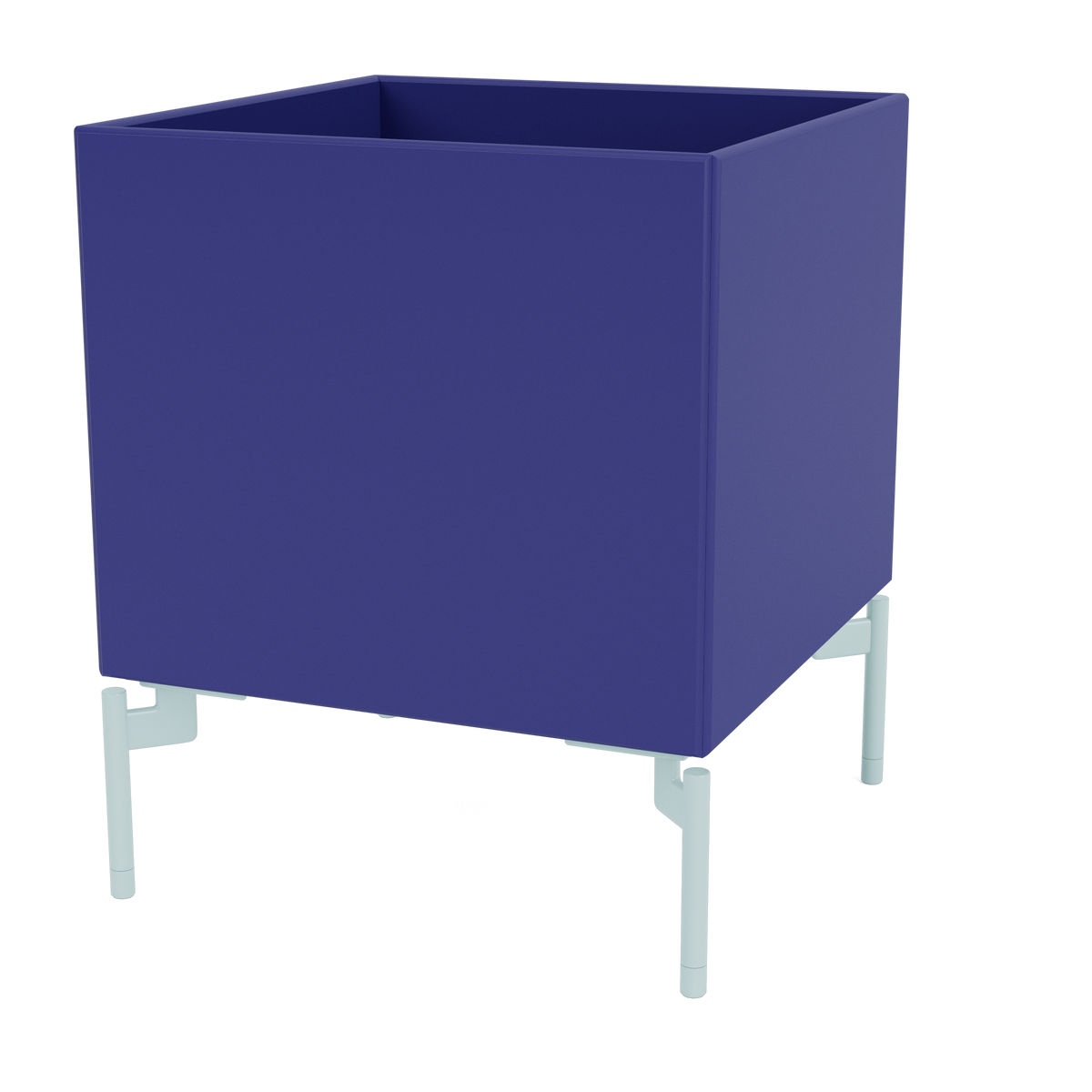 Boite de Rangement Colour Box I – S6161 par Peter J. Lassen, laque 135 Monarch, sur pieds 148 Flint, packshot Montana