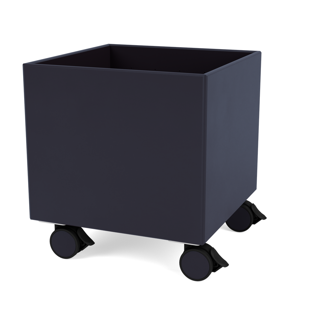 Boite de Rangement Colour Box I – S6161 par Peter J. Lassen, laque 147 Shadow, sur roulettes, packshot Montana