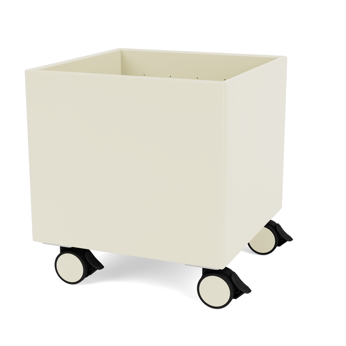Boite de Rangement Colour Box I – S6161 par Peter J. Lassen, laque 150 Vanilla, sur roulettes, packshot Montana