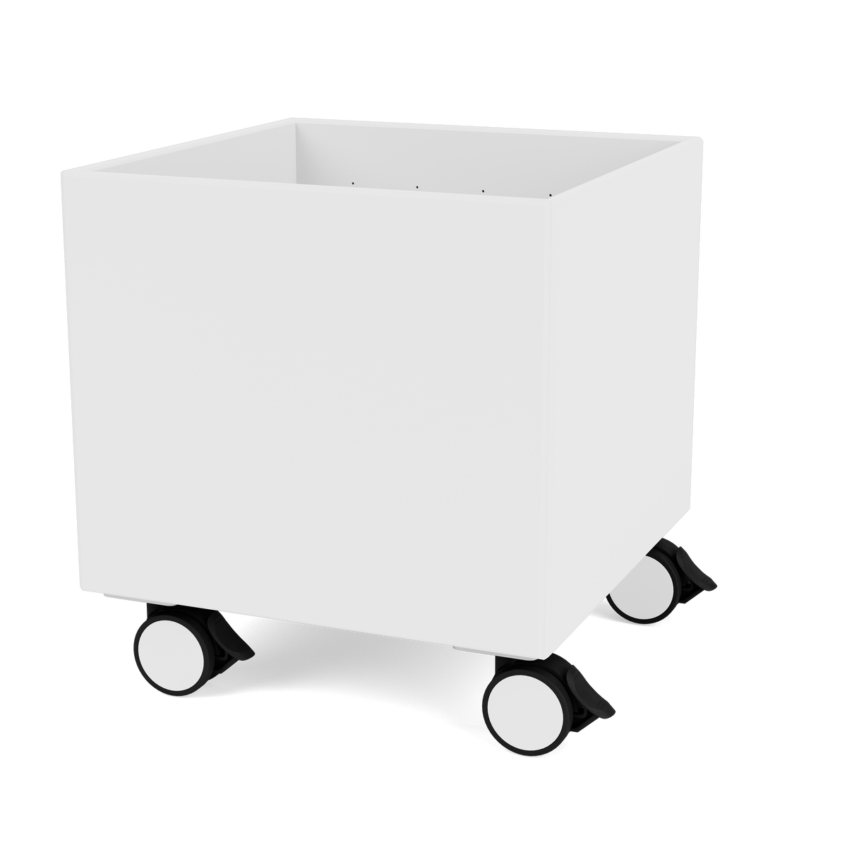 Boite de Rangement Colour Box I – S6161 par Peter J. Lassen, laque 38 Snow, sur roulettes, packshot Montana
