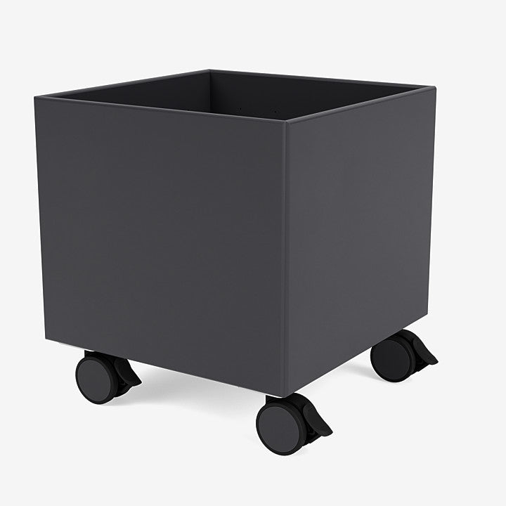 Boite de Rangement Colour Box I – S6161 par Peter J. Lassen - Montana-04 Anthracite-Roulettes h 6.8cm-The Woods Gallery