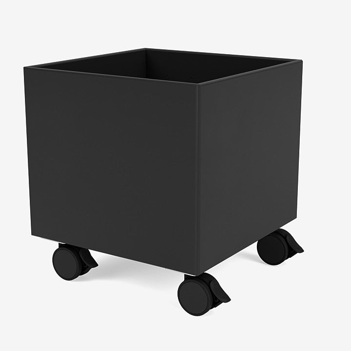 Boite de Rangement Colour Box I – S6161 par Peter J. Lassen - Montana-05 Black-Roulettes h 6.8cm-The Woods Gallery