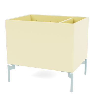 Boîte de rangement Colour Box II S4162 par Peter J. Lassen, laque 159 Camomile, sur pieds 12,6 cm Flint, packshot Montana