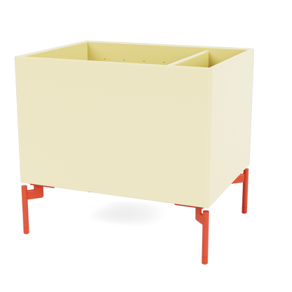 Boîte de rangement Colour Box II S4162 par Peter J. Lassen, laque 159 Camomile, sur pieds 12,6 cm Rosehip, packshot Montana
