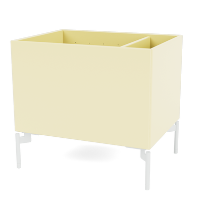 Boîte de rangement Colour Box II S4162 par Peter J. Lassen, laque 159 Camomile, sur pieds 12,6 cm Snow, packshot Montana