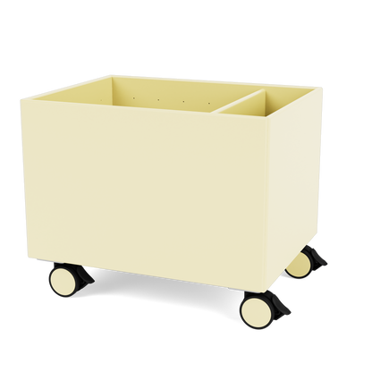Boîte de rangement Colour Box II S4162 par Peter J. Lassen, laque 159 Camomile, sur roulettes, packshot Montana