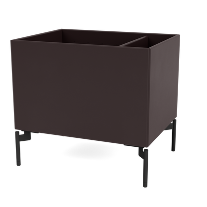 Boîte de rangement Colour Box II S4162 par Peter J. Lassen, laque 160 Balsamic, sur pieds 12,6 cm Black, packshot Montana
