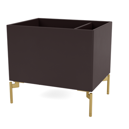 Boîte de rangement Colour Box II S4162 par Peter J. Lassen, laque 160 Balsamic, sur pieds 12,6 cm Laiton, packshot Montana