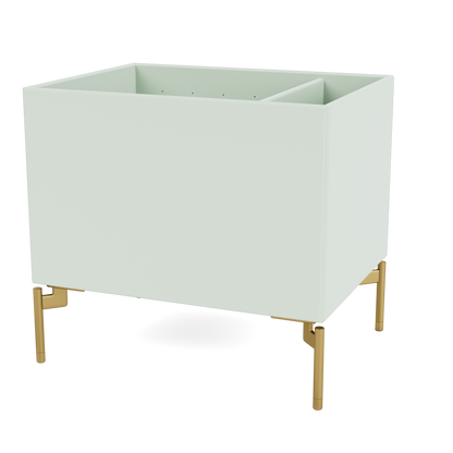 Boîte de rangement Colour Box II S4162 par Peter J. Lassen, laque 161 Mist, sur pieds 12,6 cm Laiton, packshot Montana