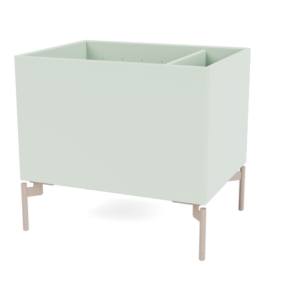 Boîte de rangement Colour Box II S4162 par Peter J. Lassen, laque 161 Mist, sur pieds 12,6 cm Mushroom, packshot Montana