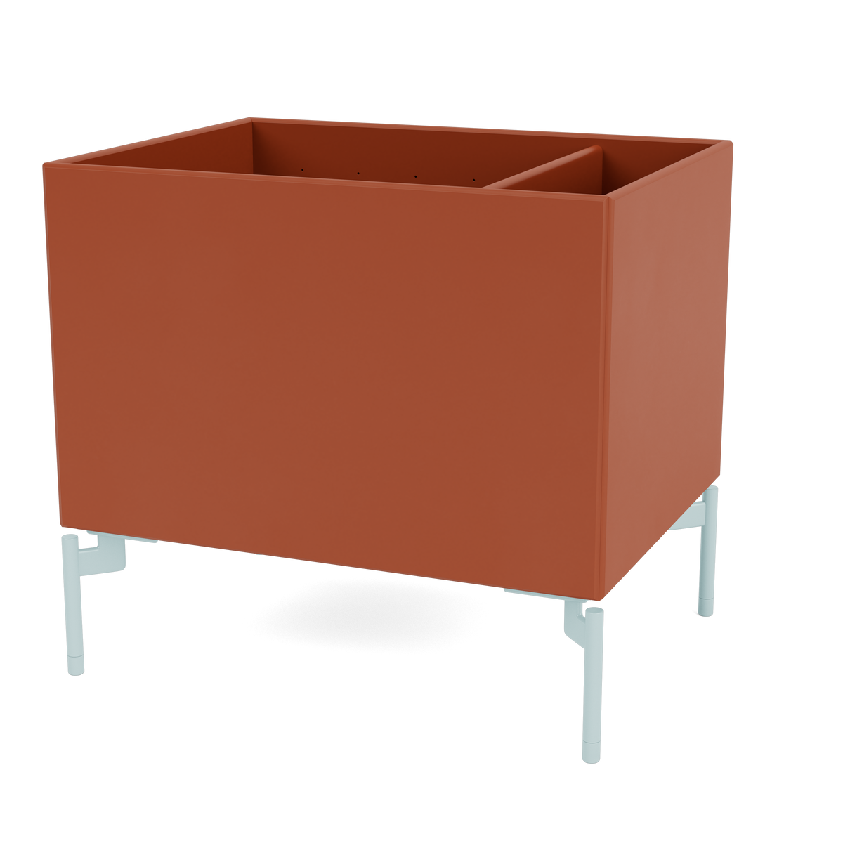 Boîte de rangement Colour Box II S4162 par Peter J. Lassen, laque 162 Hokkaido, sur pieds 12,6 cm Flint, packshot Montana