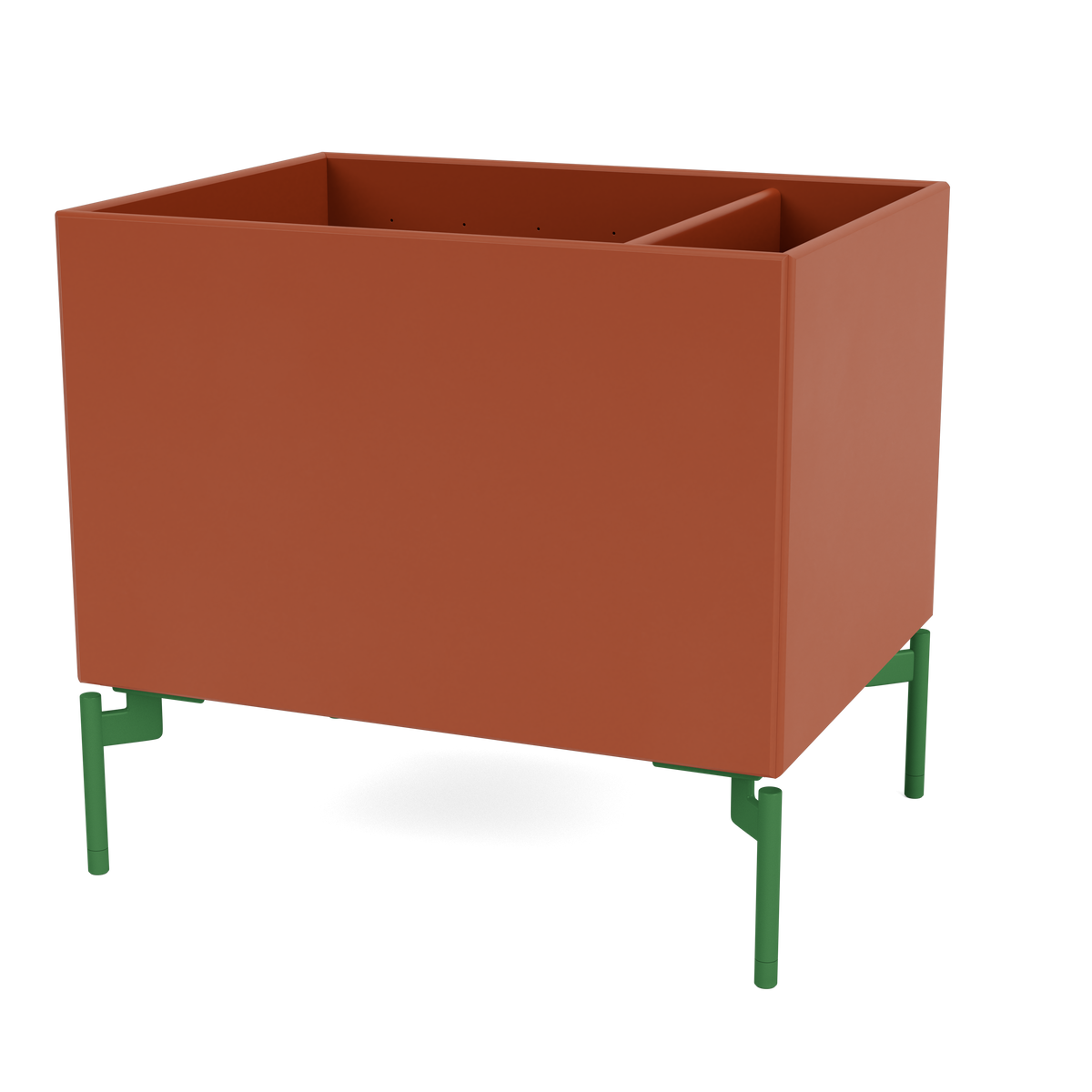 Boîte de rangement Colour Box II S4162 par Peter J. Lassen, laque 162 Hokkaido, sur pieds 12,6 cm Parsley, packshot Montana