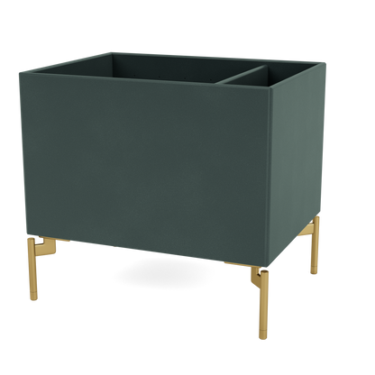 Boîte de rangement Colour Box II S4162 par Peter J. Lassen, laque 163 Black Jade, sur pieds 12,6 cm Laiton, packshot Montana