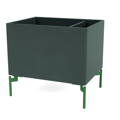 Boîte de rangement Colour Box II S4162 par Peter J. Lassen, laque 163 Black Jade, sur pieds 12,6 cm Parsley, packshot Montana