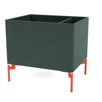Boîte de rangement Colour Box II S4162 par Peter J. Lassen, laque 163 Black Jade, sur pieds 12,6 cm Rosehip, packshot Montana