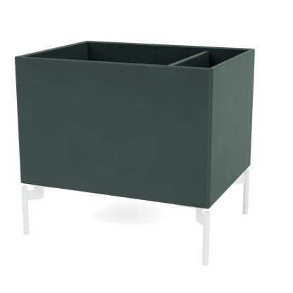 Boîte de rangement Colour Box II S4162 par Peter J. Lassen, laque 163 Black Jade, sur pieds 12,6 cm Snow, packshot Montana