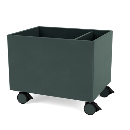 Boîte de rangement Colour Box II S4162 par Peter J. Lassen, laque 163 Black Jade, sur roulettes, packshot Montana