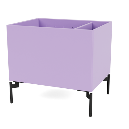 Boîte de rangement Colour Box II S4162 par Peter J. Lassen, laque 164 Iris, sur pieds 12,6 cm Black, packshot Montana