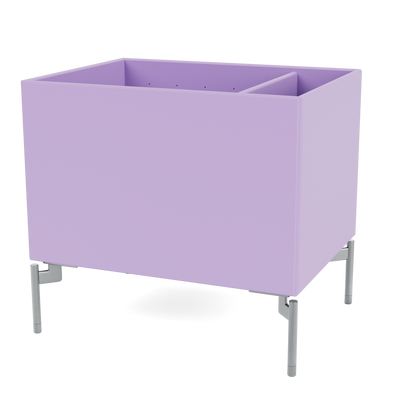 Boîte de rangement Colour Box II S4162 par Peter J. Lassen, laque 164 Iris, sur pieds 12,6 cm Chrome mat, packshot Montana