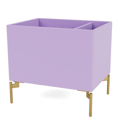 Boîte de rangement Colour Box II S4162 par Peter J. Lassen, laque 164 Iris, sur pieds 12,6 cm Laiton, packshot Montana