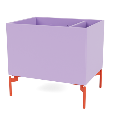Boîte de rangement Colour Box II S4162 par Peter J. Lassen, laque 164 Iris, sur pieds 12,6 cm Rosehip, packshot Montana