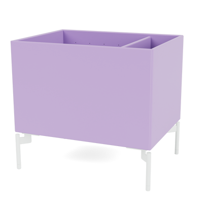 Boîte de rangement Colour Box II S4162 par Peter J. Lassen, laque 164 Iris, sur pieds 12,6 cm Snow, packshot Montana