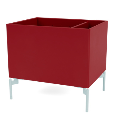Boîte de rangement Colour Box II S4162 par Peter J. Lassen, laque 165 Beetroot, sur pieds 12,6 cm Flint, packshot Montana