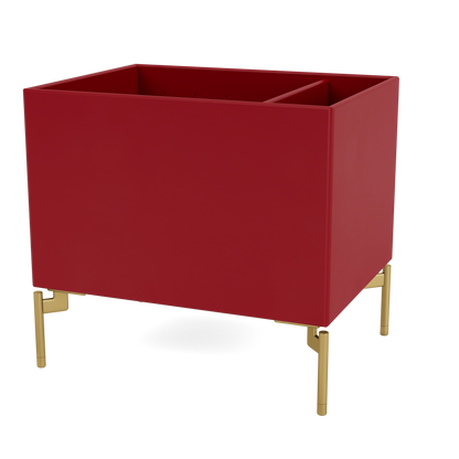 Boîte de rangement Colour Box II S4162 par Peter J. Lassen, laque 165 Beetroot, sur pieds 12,6 cm Laiton, packshot Montana