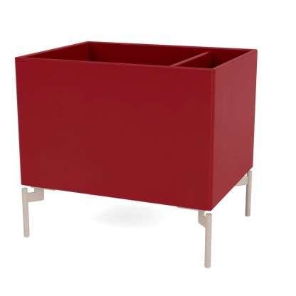 Boîte de rangement Colour Box II S4162 par Peter J. Lassen, laque 165 Beetroot, sur pieds 12,6 cm Mushroom, packshot Montana
