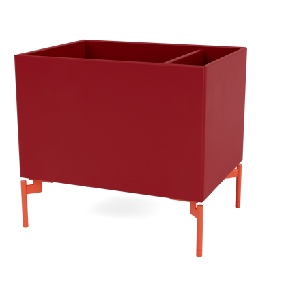 Boîte de rangement Colour Box II S4162 par Peter J. Lassen, laque 165 Beetroot, sur pieds 12,6 cm Rosehip, packshot Montana