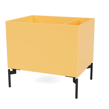 Boîte de rangement Colour Box II S4162 par Peter J. Lassen, laque 166 Acacia, sur pieds 12,6 cm Black, packshot Montana