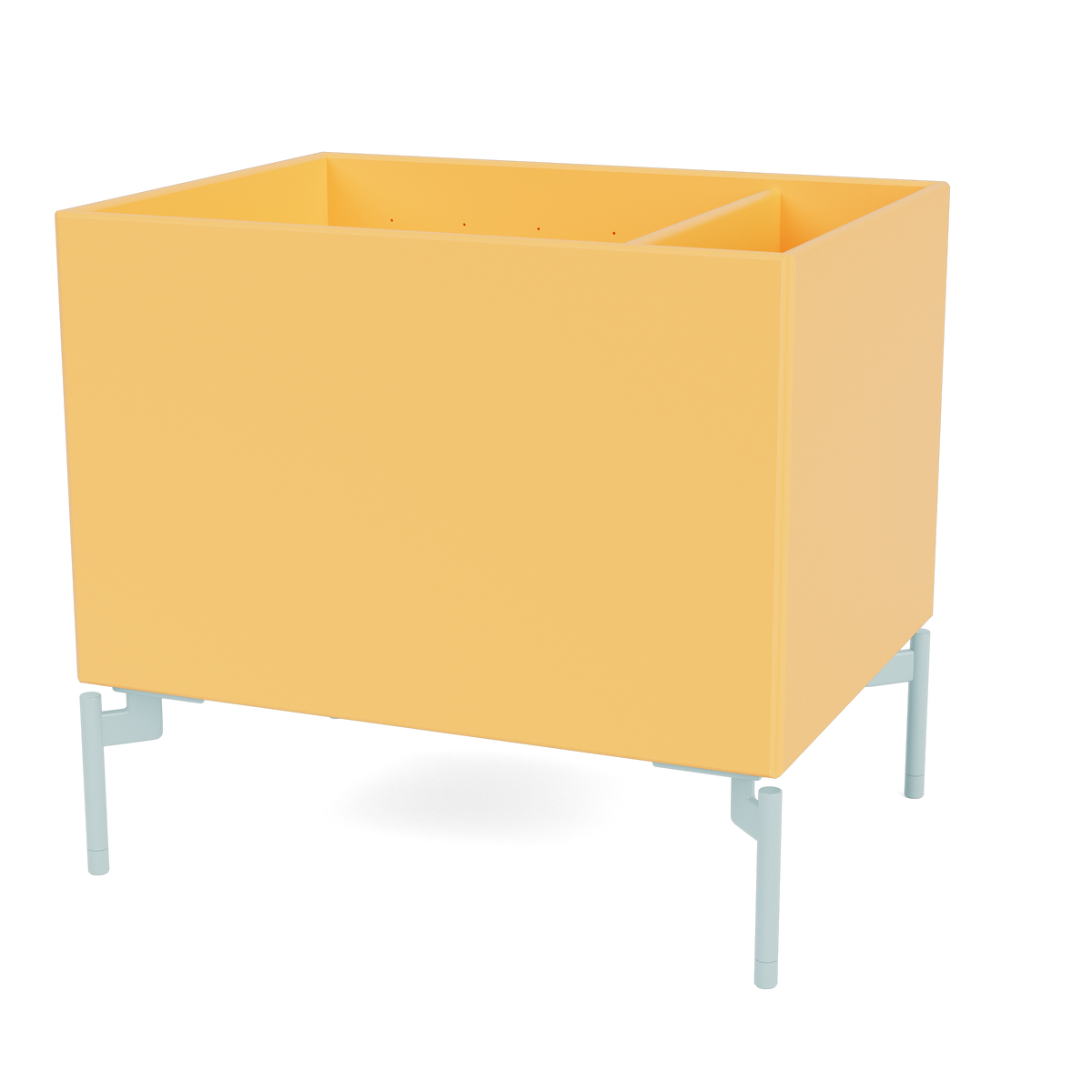 Boîte de rangement Colour Box II S4162 par Peter J. Lassen, laque 166 Acacia, sur pieds 12,6 cm Flint, packshot Montana
