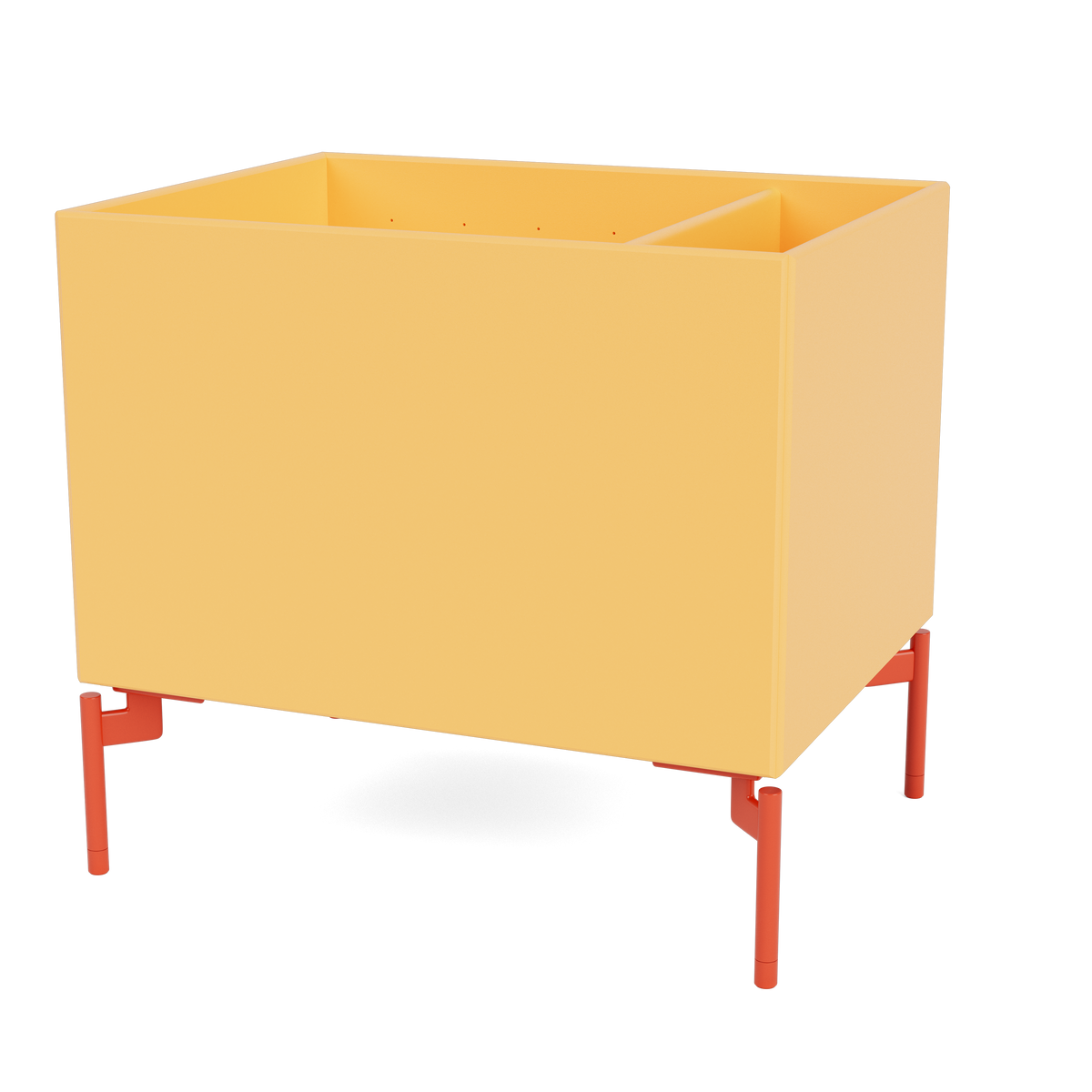 Boîte de rangement Colour Box II S4162 par Peter J. Lassen, laque 166 Acacia, sur pieds 12,6 cm Rosehip, packshot Montana