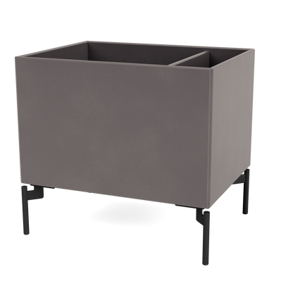 Boîte de rangement Colour Box II S4162 par Peter J. Lassen, laque 35 Coffee, sur pieds 12,6 cm Black, packshot Montana