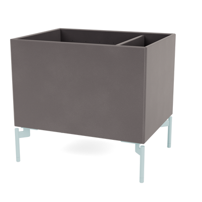 Boîte de rangement Colour Box II S4162 par Peter J. Lassen, laque 35 Coffee, sur pieds 12,6 cm Flint, packshot Montana