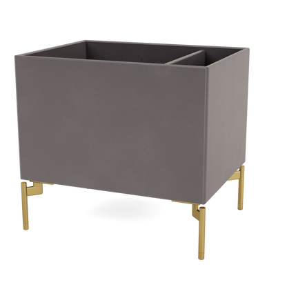 Boîte de rangement Colour Box II S4162 par Peter J. Lassen, laque 35 Coffee, sur pieds 12,6 cm Laiton, packshot Montana