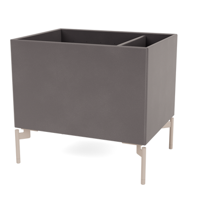 Boîte de rangement Colour Box II S4162 par Peter J. Lassen, laque 35 Coffee, sur pieds 12,6 cm Mushroom, packshot Montana